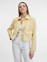 Light yellow women's jacket in suede ORSAY