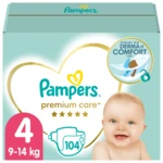 PAMPERS Premium Care plenky vel. 4, 9-14 kg, 104 ks