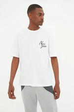 Trendyol White Men's Printed T-Shirt