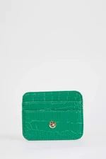 DEFACTO Women's Faux Leather Croco Card Holder