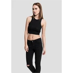 Women's Cropped Rib Top Black