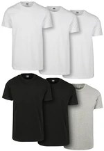 Basic T-shirt 6-pack wht/wht/wht/blk/blk/gry