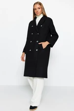 Trendyol Black Oversize Wide Cut Long Stitched Coat