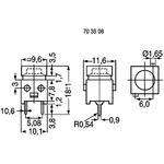 tlačidlo TRU COMPONENTS DS660S-S BK, 100 V, 1 A, čierna, 1 ks