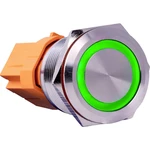 Joy-it BUTTON22C-L-GR spínač s reverzáciou 250 V/AC 15 A 1x zap/vyp s aretáciou zelená (Ø x v) 25 mm x 34.50 mm IK10, IP