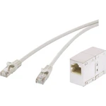 Renkforce RF-3828910 RJ45 sieťové káble, prepojovacie káble CAT 5e F/UTP 30.00 m sivá s ochranou 1 ks