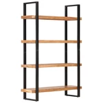 4-Tier Bookcase 47.2"x15.7"x70.9" Solid Acacia Wood