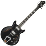 Hagstrom Alvar Black Halbresonanz-Gitarre