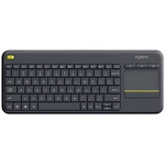 Klávesnica Logitech Wireless K400 Plus, CZ/SK (920-007151) čierna bezdrôtová klávesnica vyvinutá pre televízory prepojené s PC • podpora plug-and-play