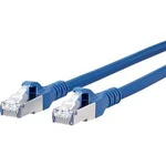 Síťový kabel RJ45 Metz Connect 1308451544-E, CAT 6A, S/FTP, 1.50 m, modrá