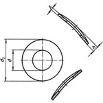 Pružné podložky vnitřní Ø: 4.3 mm M4 DIN 137 nerezová ocel A2 100 ks TOOLCRAFT A4 D137-A2 194667