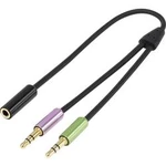 Jack audio Y adaptér SpeaKa Professional SP-7870576, černá