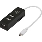 renkforce 3 portový port USB 2.0 OTG so čítačkou kariet SD