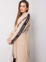 Lady's beige coat with belt