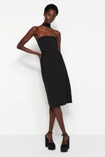 Trendyol Black Lined Woven Evening Dress