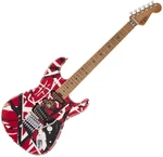 EVH Frankie Striped MN Red/White/Black Elektromos gitár