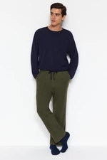 Trendyol Men's Khaki Comfortable Fit and Woven Pajama Bottoms.