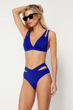 Trendyol Saks Cut Out/Window High Waist Regular Bikini Bottom