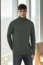 75046 Dewberry Turtleneck Mens Sweater-Khaki