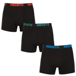 3PACK men's boxers Nedeto black