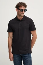 Bavlněné polo tričko Calvin Klein Jeans černá barva, J30J326619