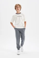 DEFACTO Boy Gray School Tracksuit Bottoms