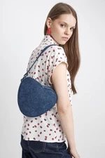 DEFACTO Women's Heart Shaped Jean Shoulder Bag