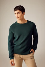 DEFACTO Standard Fit Regular Cut Crew Neck Basic Plain Knitwear Sweater