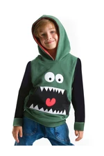 Denokids Gluttonous Hooded Kangaroo Pocket Boy's Sweatshirt