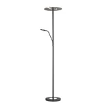 Czarna lampa stojąca LED ze ściemniaczem (wysokość 180 cm) Dent – Fischer & Honsel