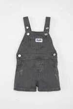 DEFACTO Baby Boy Label Printed Jean Jumpsuit