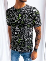 Black men's T-shirt with Dstreet print