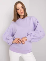 Purple sweatshirt with a cut-out on the back