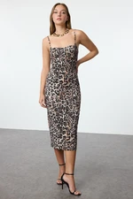 Trendyol Multicolored Bodycon Leopard Print Dress