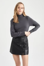 DEFACTO Relax Fit Turtleneck Cashmere Textured Extra Soft Basic Sweater