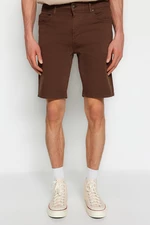 Trendyol Brown Regular Fit Stretch Fabric Denim Denim Shorts & Bermuda