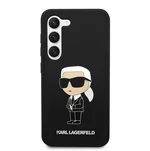 Zadní kryt Karl Lagerfeld Liquid Silicone Ikonik NFT pro Samsung Galaxy S23+, black