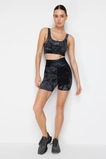 Trendyol Anthracite Brushed Soft Inner Waist Pocket Detailed Knitted Sports Shorts/Short Tights