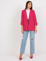 Pink blazer with rolled-up sleeves OCH BELLA