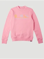 ONeill Pink Girl Patterned Sweatshirt O'Neill All Year Crew - Girls