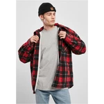 Teddy lined plaid jacket red/black