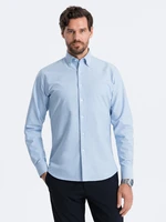 Ombre Oxford REGULAR men's fabric shirt - blue