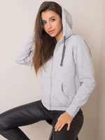 YOU KNOW ME Grey melange sweatshirt