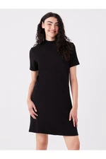 LC Waikiki Women's Crew Neck Straight Short Sleeve Dress