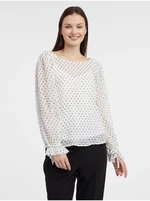 Orsay White Lady's polka Dot Blouse - Women