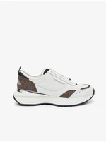 Michael Kors Flynn Trainer Brown and White Womens Sneakers - Ladies