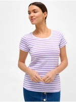 Purple-white striped T-shirt ORSAY