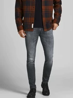 Tmavě šedé skinny fit džíny Jack & Jones Iliam - Pánské