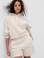 Beige women's patterned sweatshirt GAP