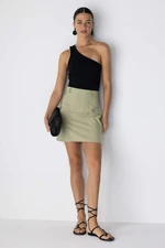 DEFACTO A Cut Twill Normal Waist Mini Skirt